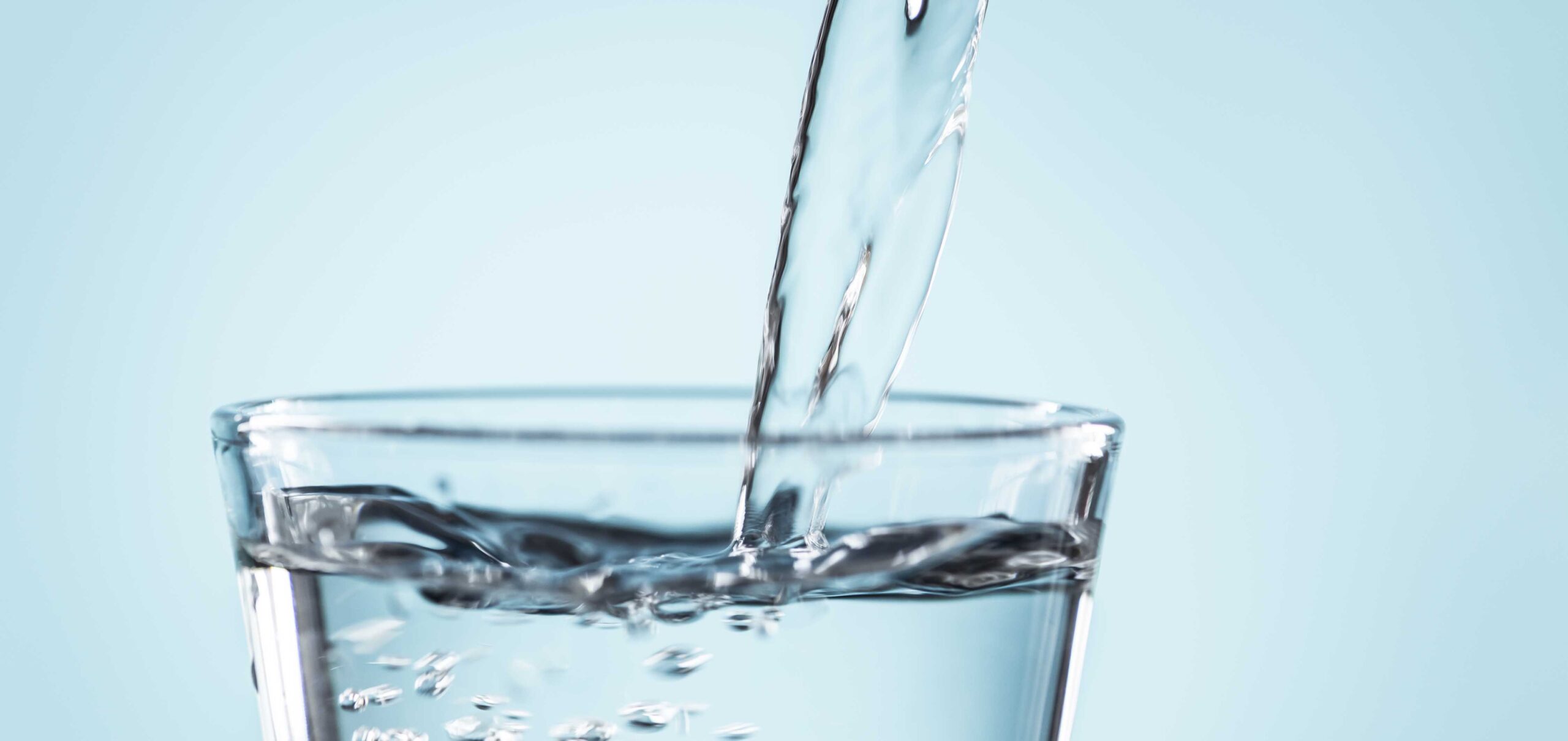 A glass of water macro shot